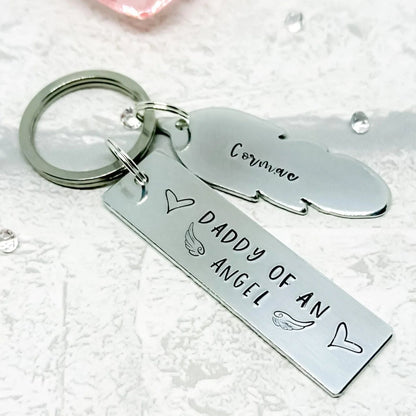 DADDY OF AN ANGEL Personalised Keyring