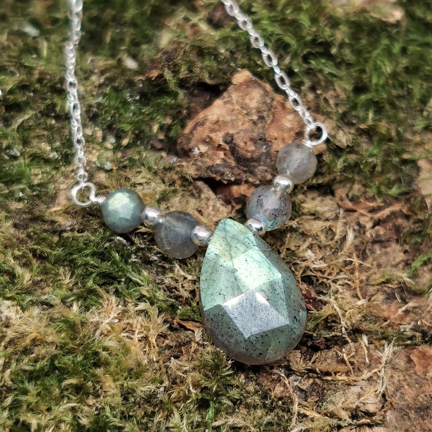 LABRADORITE Sterling Silver Necklace