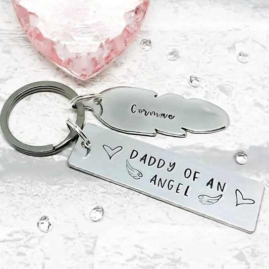 DADDY OF AN ANGEL Personalised Keyring