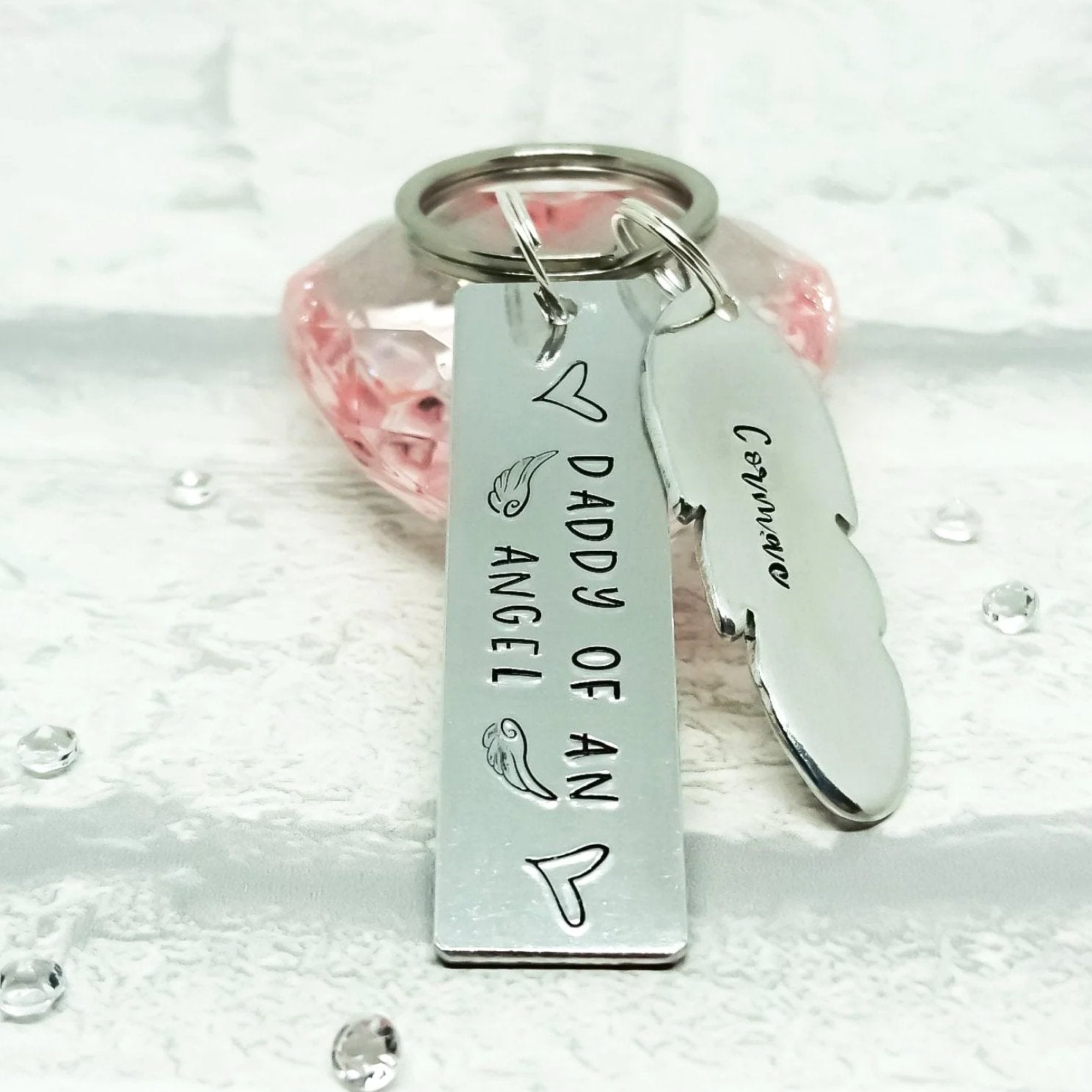 Daddy of store an angel keychain