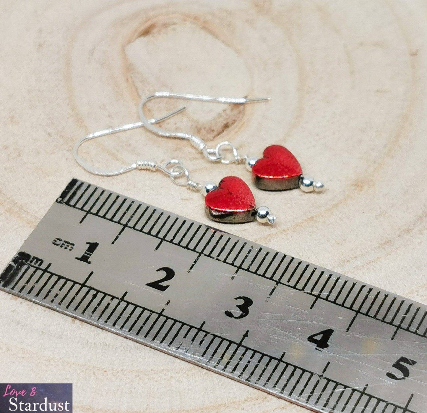 LOVE HEART Gemstone Sterling Silver Earrings