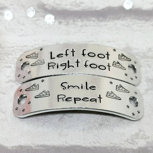 LEFT FOOT RIGHT FOOT SMILE REPEAT Trainer Tags