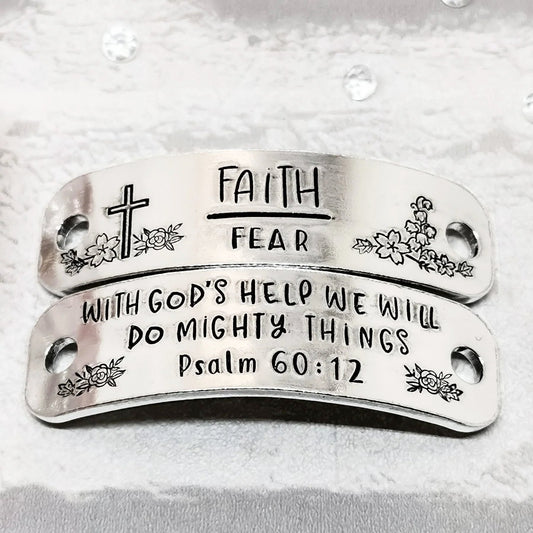 FAITH OVER FEAR Psalm 60:12 Trainer Tags