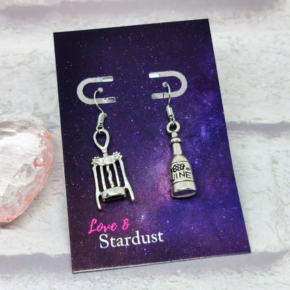 WINE BOTTLE & CORKSCREW Earrings